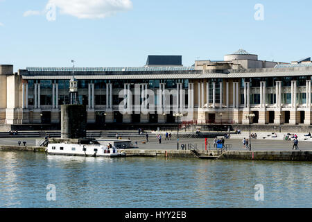 Lloyd`s Ampitheatre seen across the Floating Harbour, Bristol, UK Stock Photo